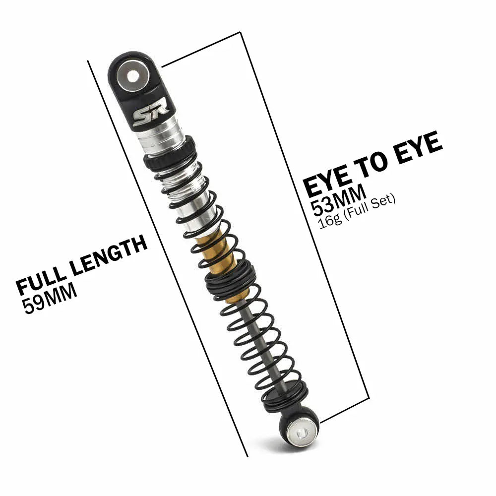 SCX-24 53MM LT Threaded Shock Absorbers SOLIDRIGS RC