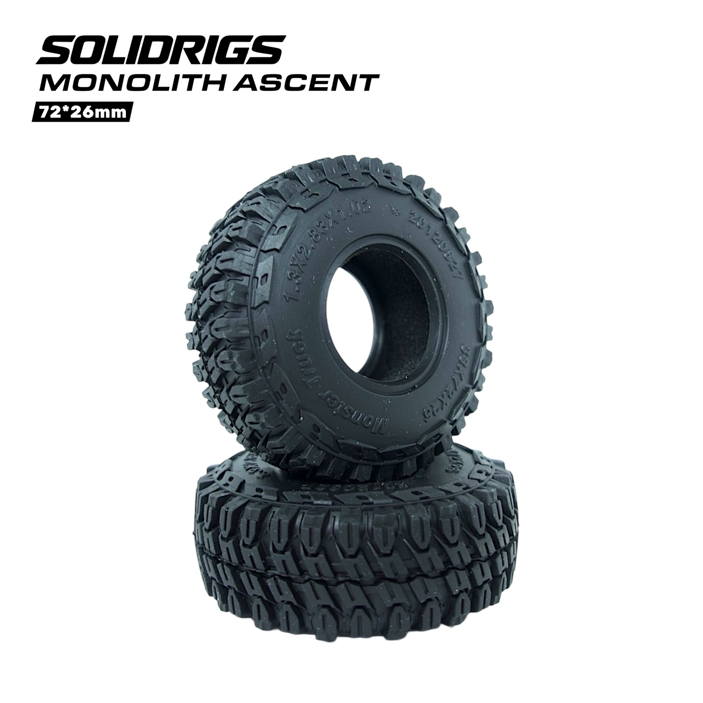 MONOLITH ASCENT M/T 1.3" 72*26mm TIRES