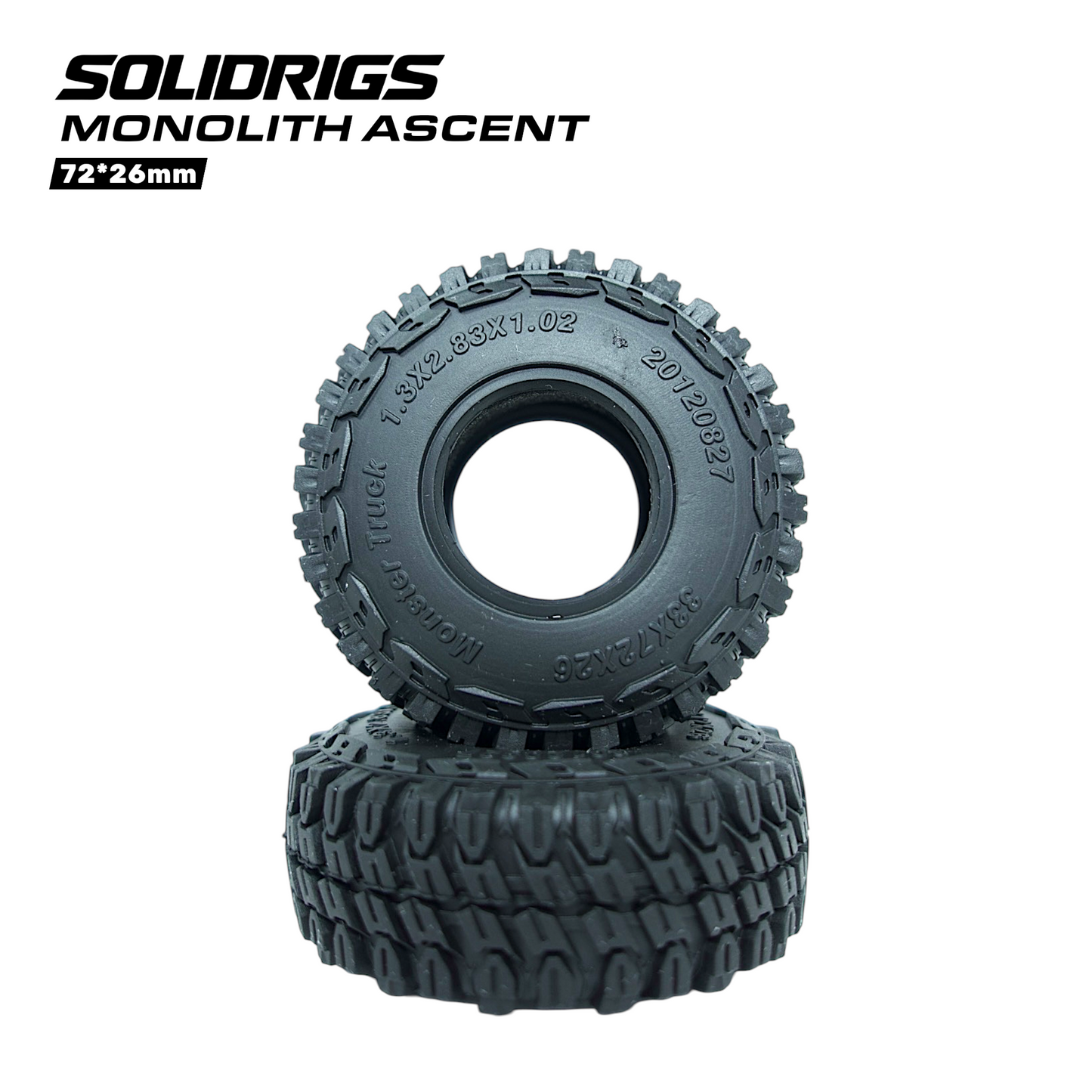 MONOLITH ASCENT M/T 1.3" 72*26mm TIRES